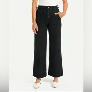 Everlane Wide Leg Jean 29 Ankle Black